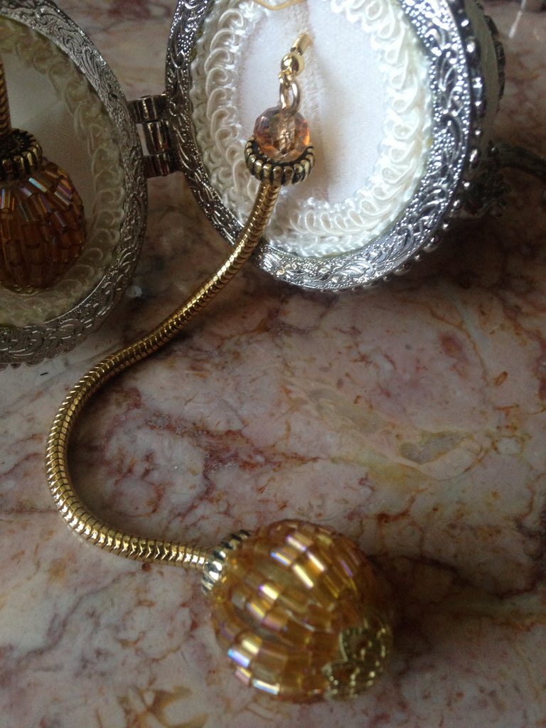 earrings snake rope gold style balls